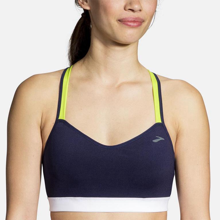 Brooks Uprise Crossback - Womens Running Bra - Blue (16579DJTV)